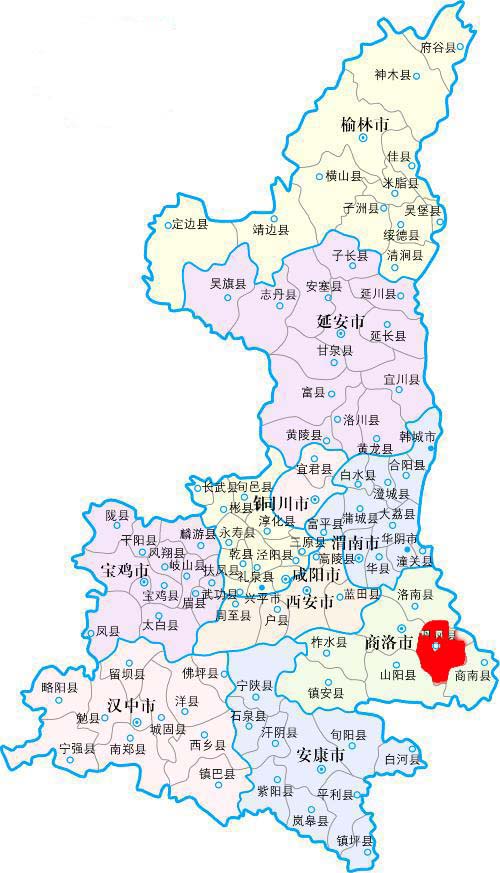 地理位置 - 丹凤县人民政府